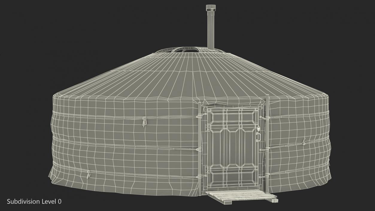 Yurt of Mongolian Nomads 3D model