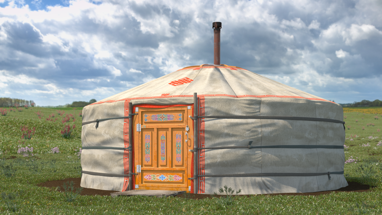 Yurt of Mongolian Nomads 3D model