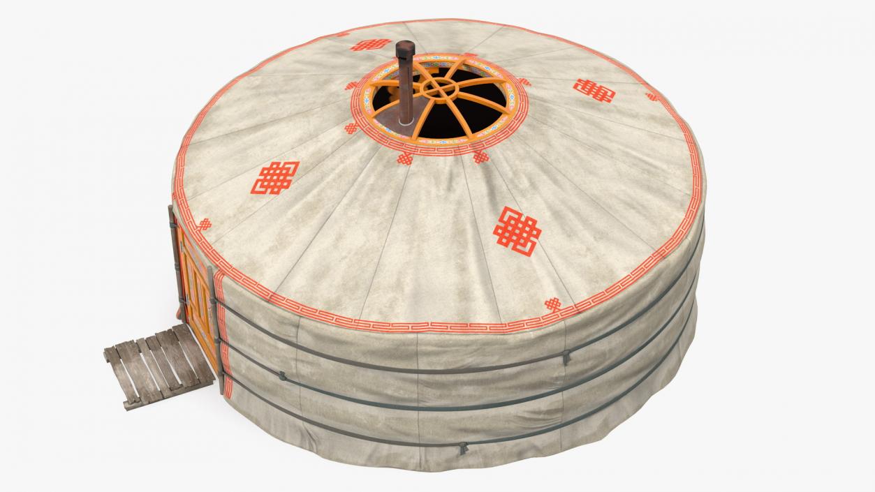 Yurt of Mongolian Nomads 3D model