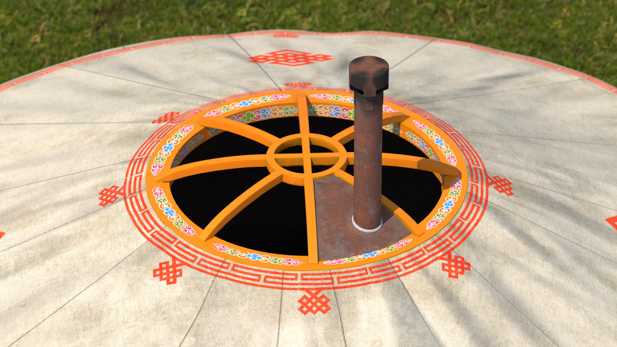 Yurt of Mongolian Nomads 3D model