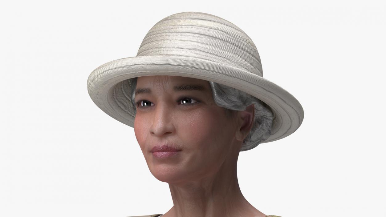 Gardener Asian Woman Rigged 3D