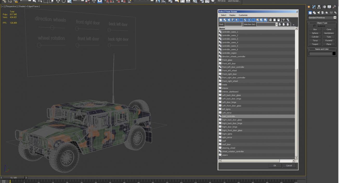 Humvee M1151 Rigged Camo 3D model