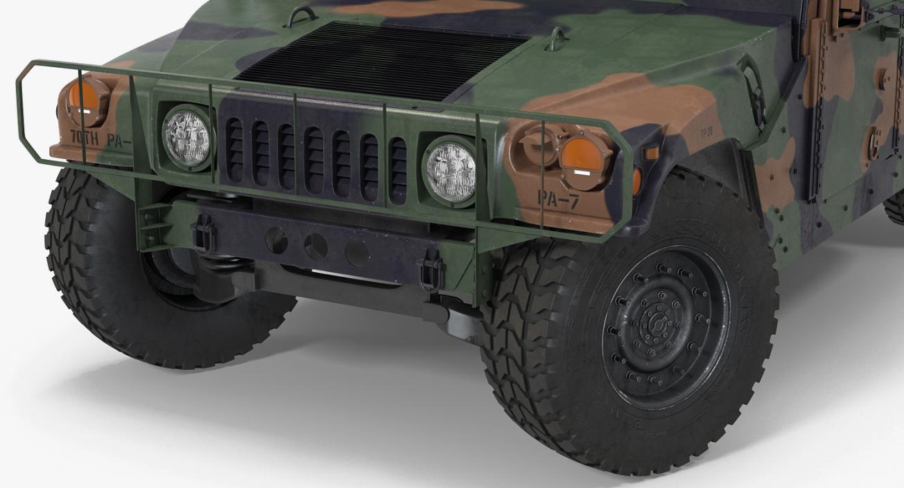 Humvee M1151 Rigged Camo 3D model