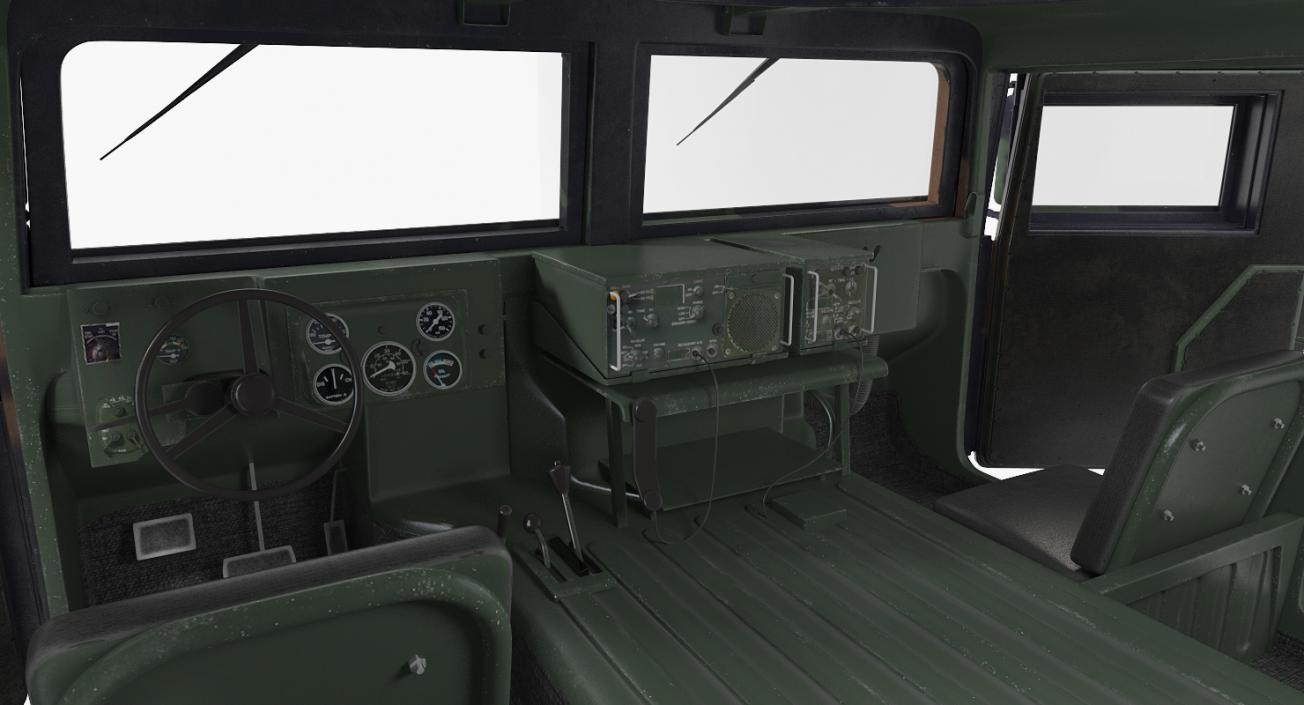 Humvee M1151 Rigged Camo 3D model