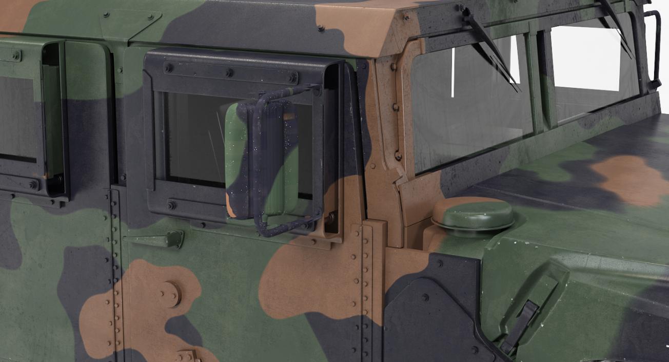 Humvee M1151 Rigged Camo 3D model