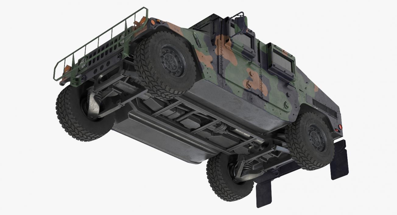 Humvee M1151 Rigged Camo 3D model