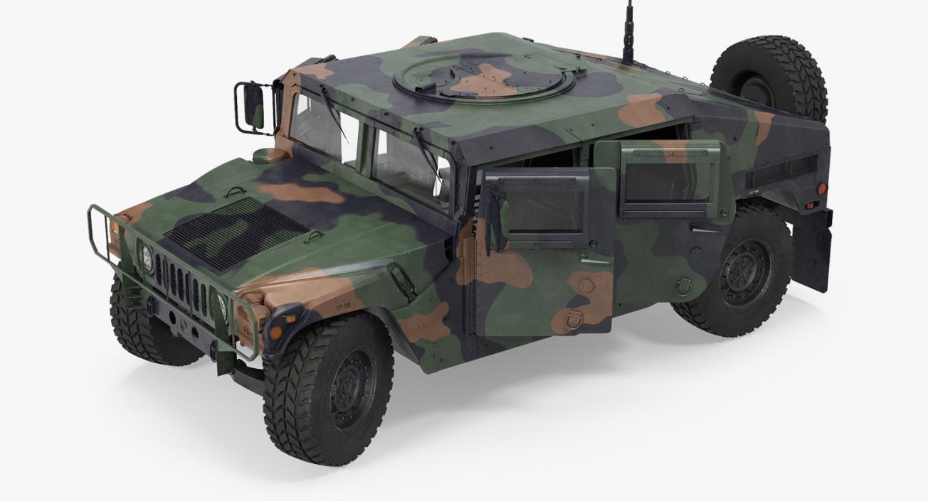 Humvee M1151 Rigged Camo 3D model