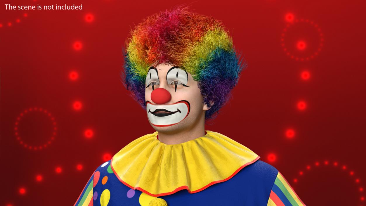 3D Funny Clown Costume Fur model