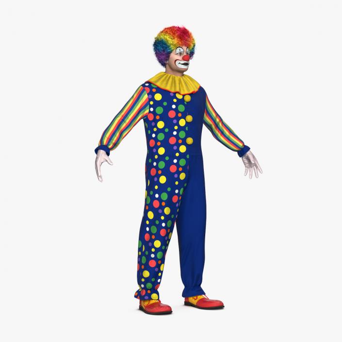 3D Funny Clown Costume Fur model