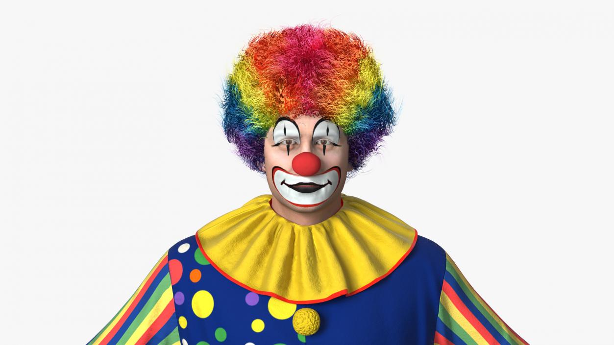 3D Funny Clown Costume Fur model