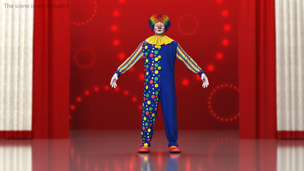 3D Funny Clown Costume Fur model