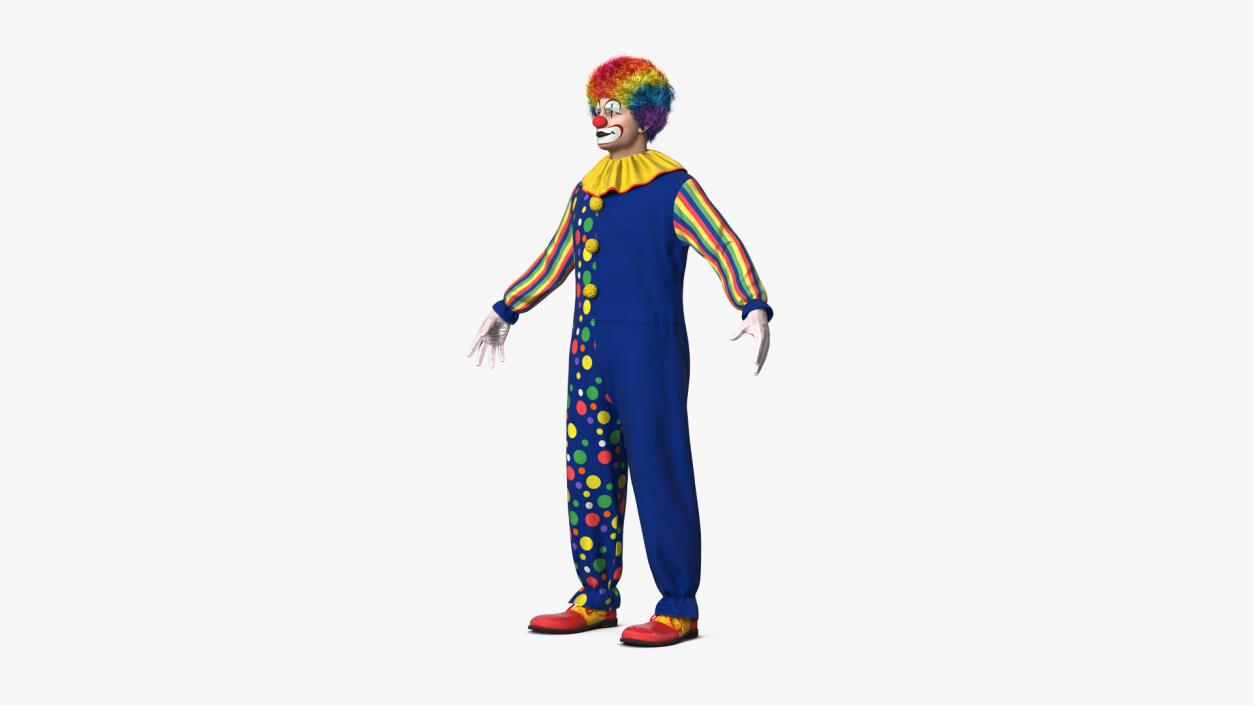 3D Funny Clown Costume Fur model