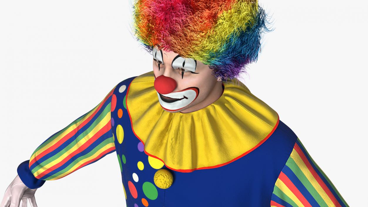 3D Funny Clown Costume Fur model