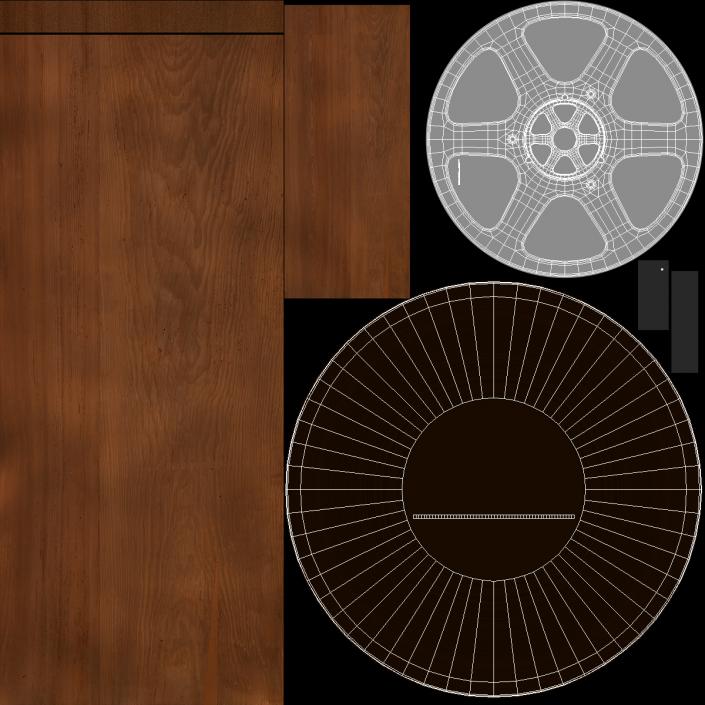 Audio Reel to Reel Spool with Tape 3D model