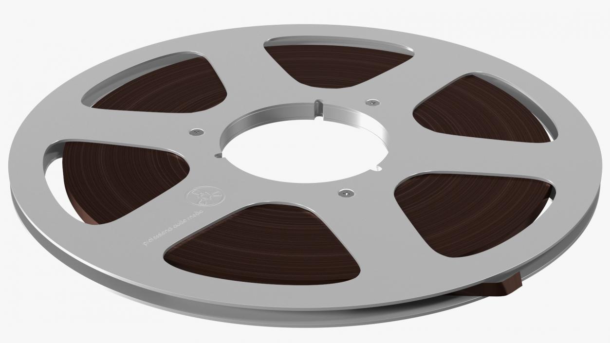 Audio Reel to Reel Spool with Tape 3D model