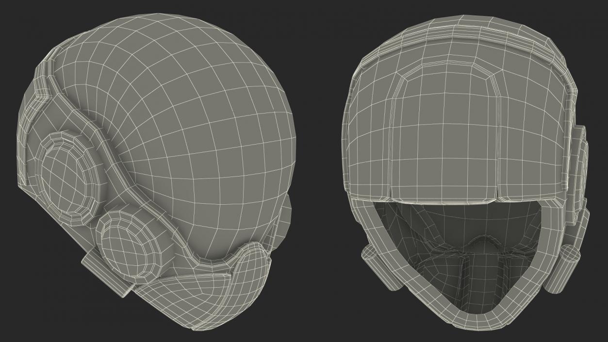 Futuristic Combat Helmet 3D model