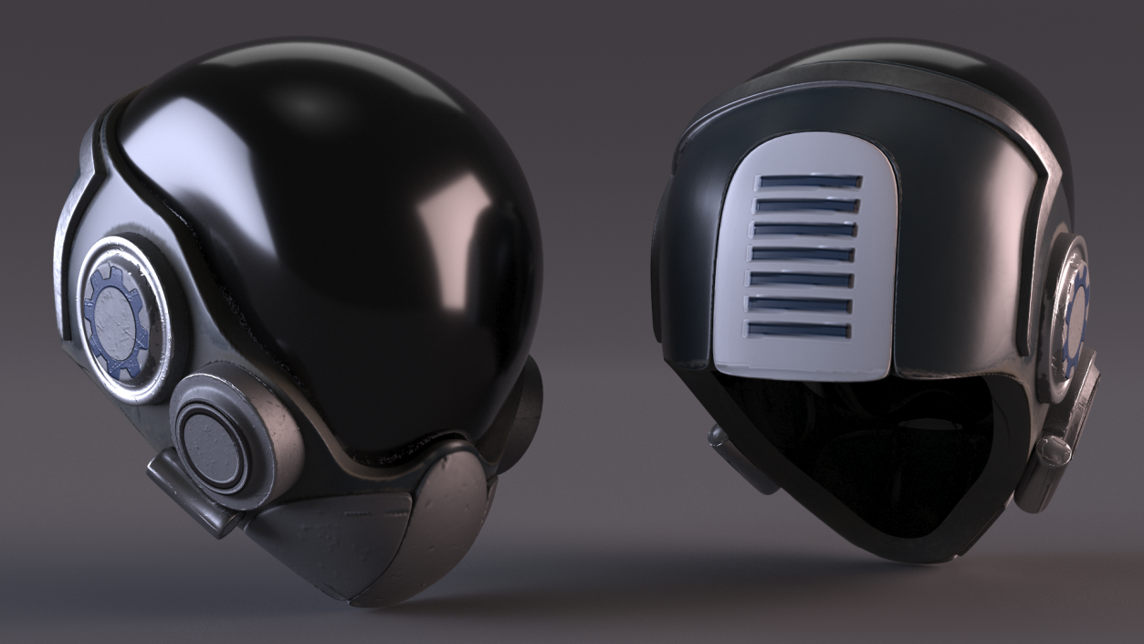 Futuristic Combat Helmet 3D model