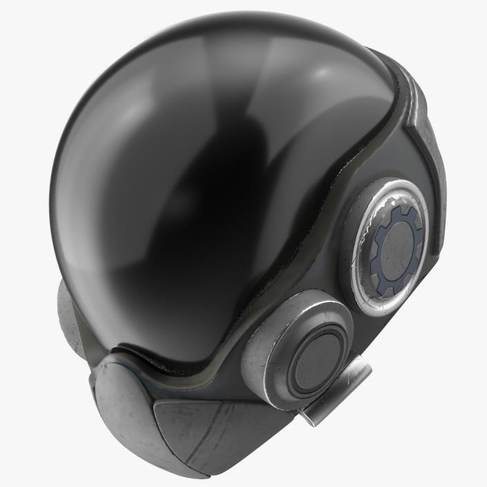 Futuristic Combat Helmet 3D model