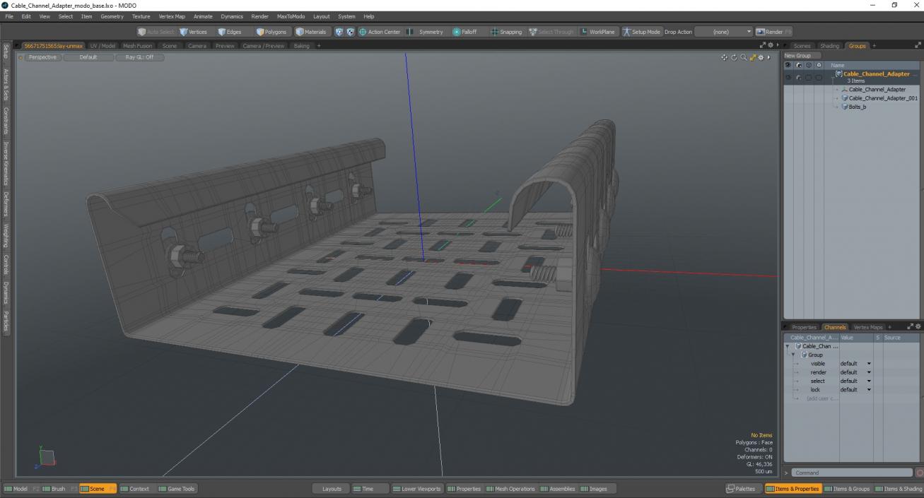 3D Cable Channel Adapter