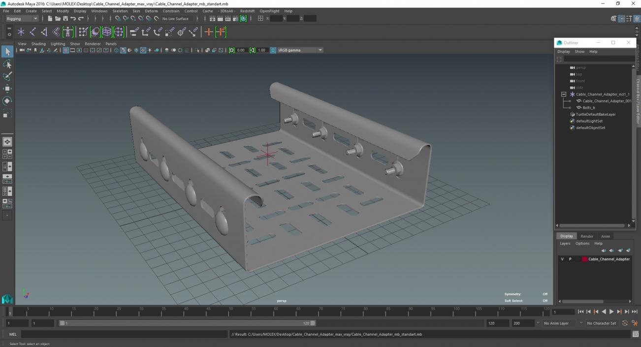 3D Cable Channel Adapter