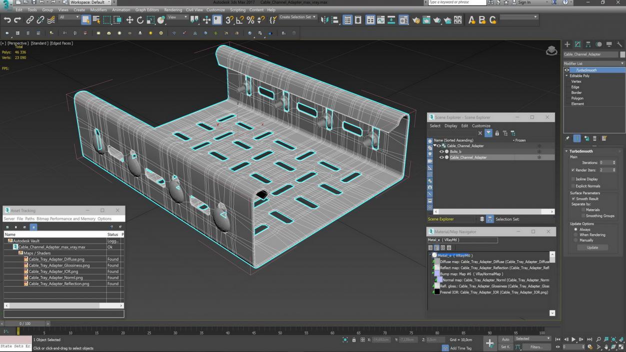 3D Cable Channel Adapter