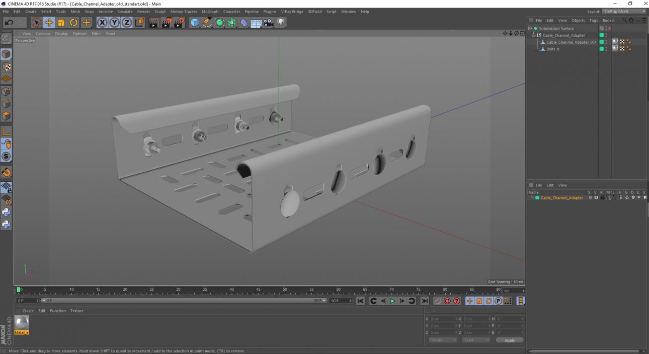 3D Cable Channel Adapter