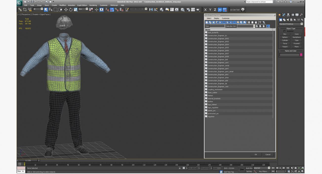 3D model Construction Architect Uniform