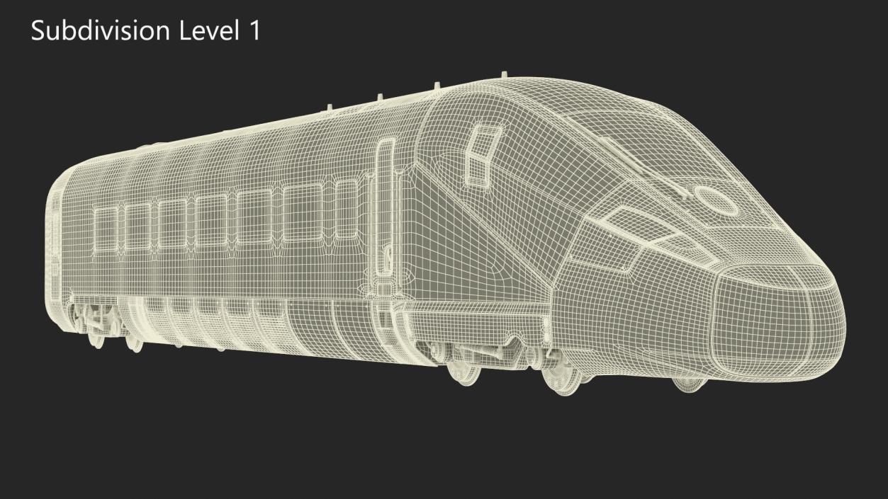 3D model ETR1000 High Speed Train Locomotive