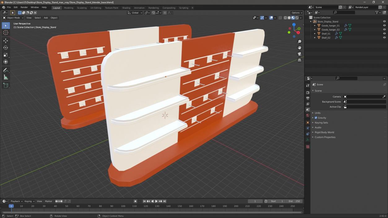 Store Display Stand 3D model