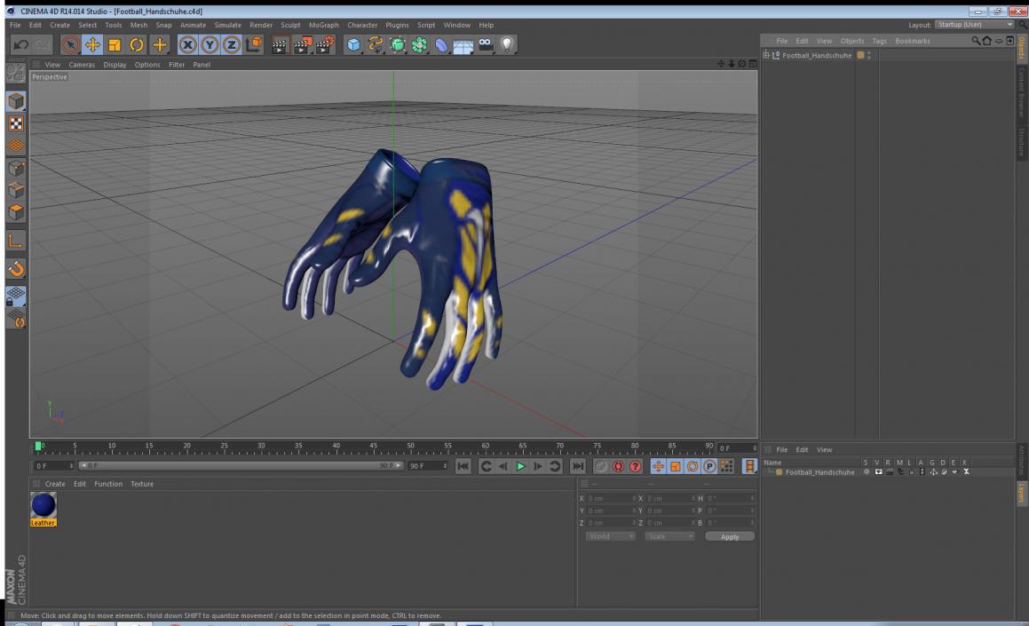 Football Handschuhe 3D model
