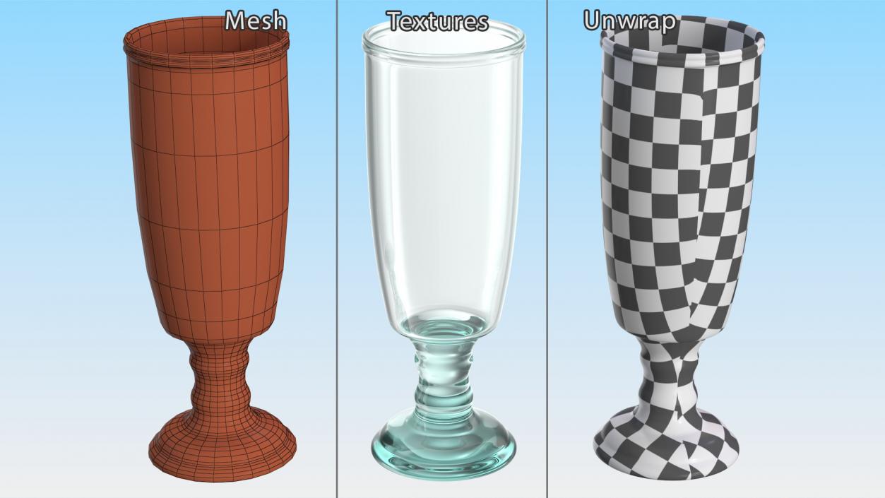 3D Clear Glass Flower Vase model