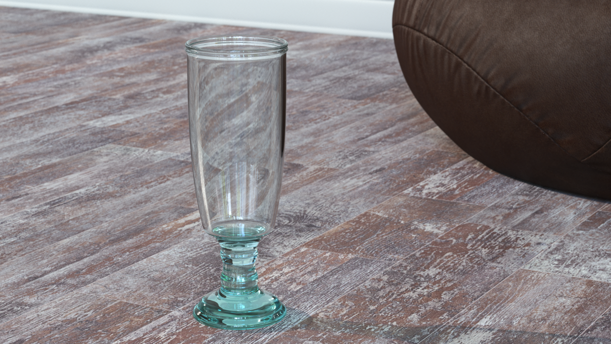 3D Clear Glass Flower Vase model