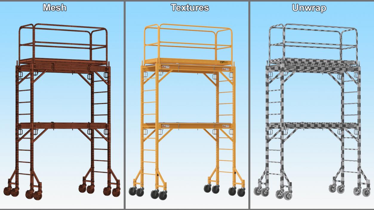 3D Multi Purpose Rolling Scaffolding model