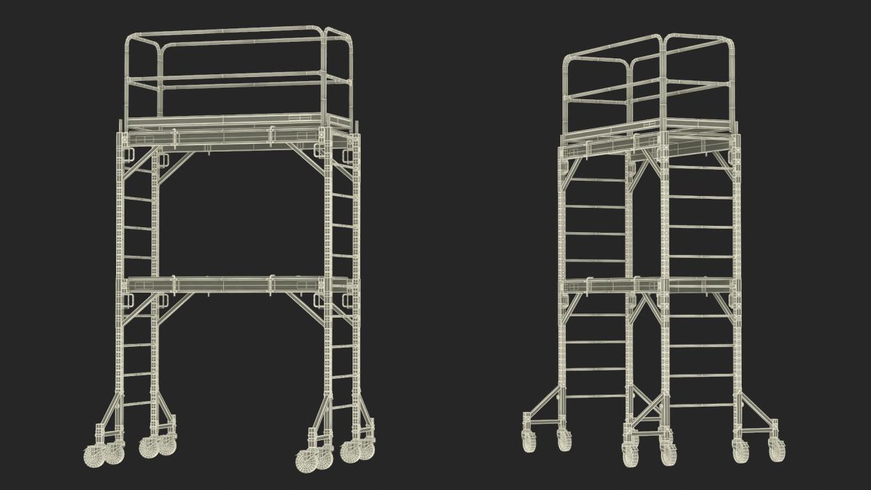 3D Multi Purpose Rolling Scaffolding model