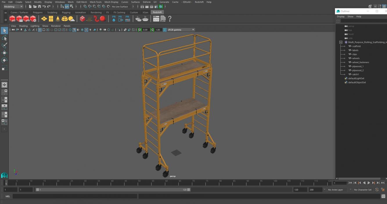 3D Multi Purpose Rolling Scaffolding model