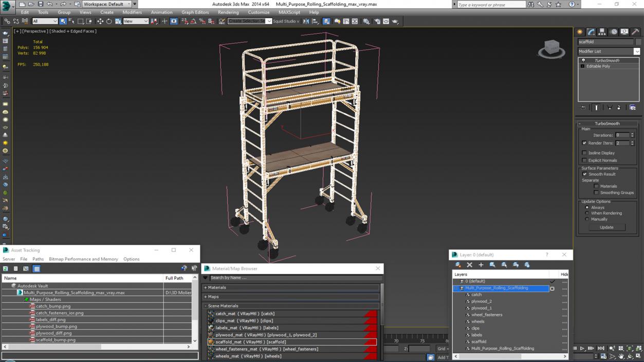 3D Multi Purpose Rolling Scaffolding model