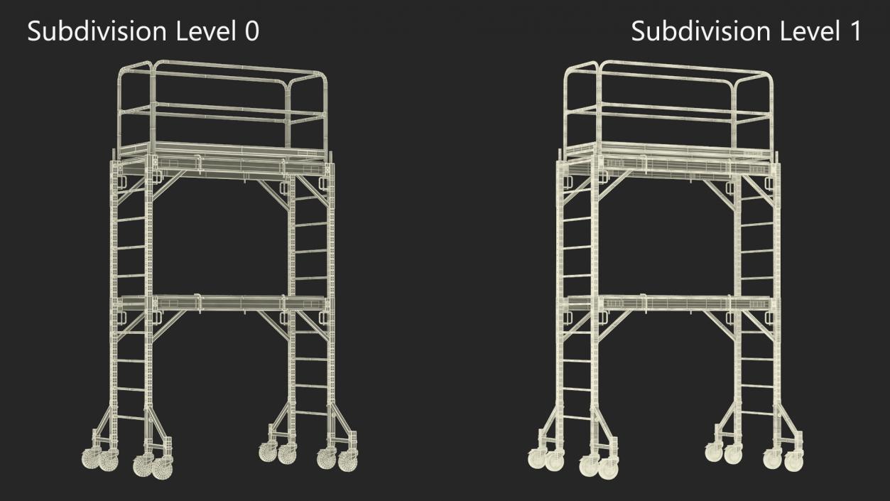 3D Multi Purpose Rolling Scaffolding model