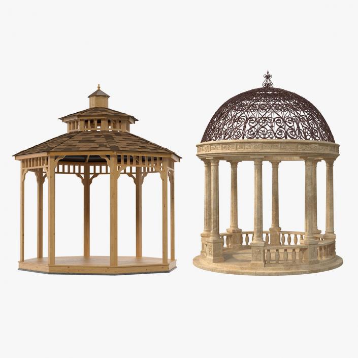 3D model Garden Gazebos Collection