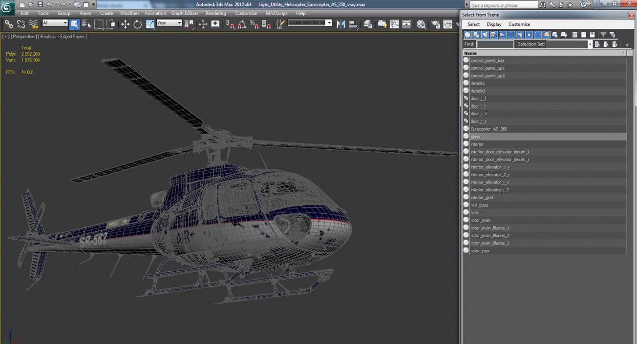 Light Utility Helicopter Eurocopter AS 350 3D