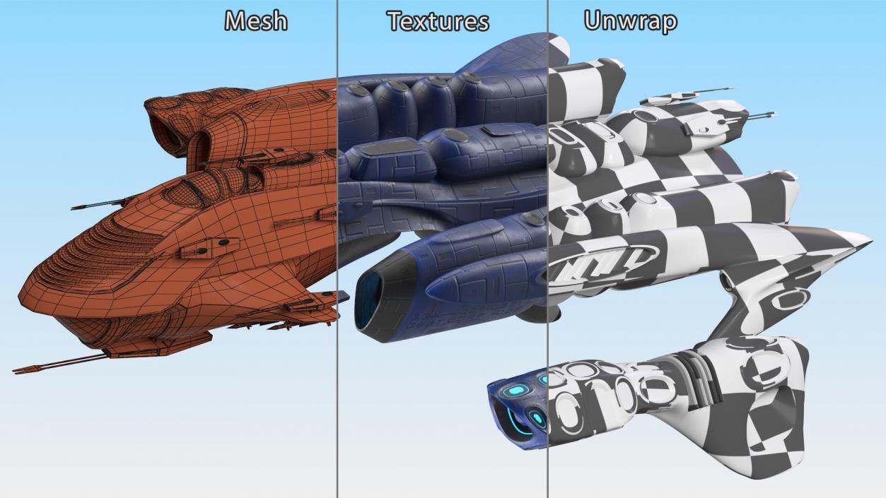 Futuristic Spaceships Collection 2 3D model