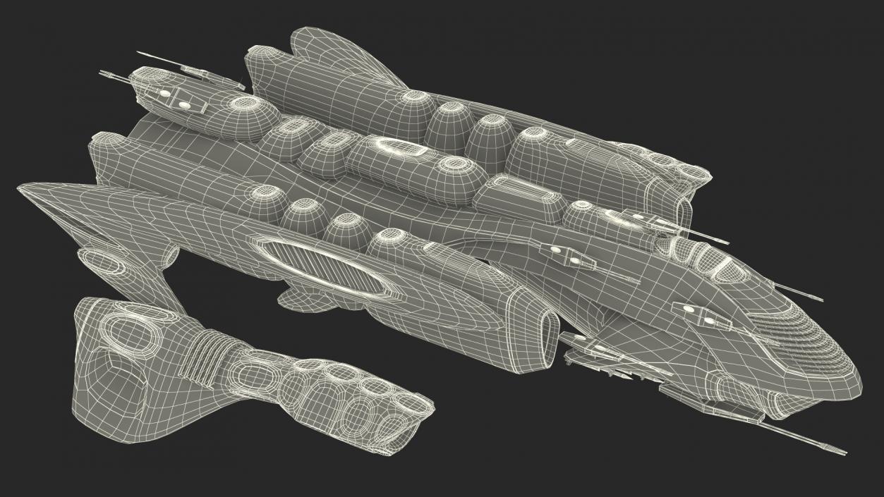 Futuristic Spaceships Collection 2 3D model