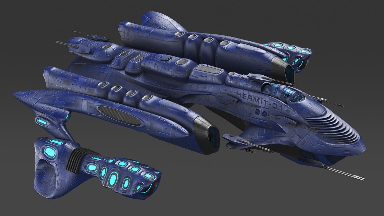 Futuristic Spaceships Collection 2 3D model