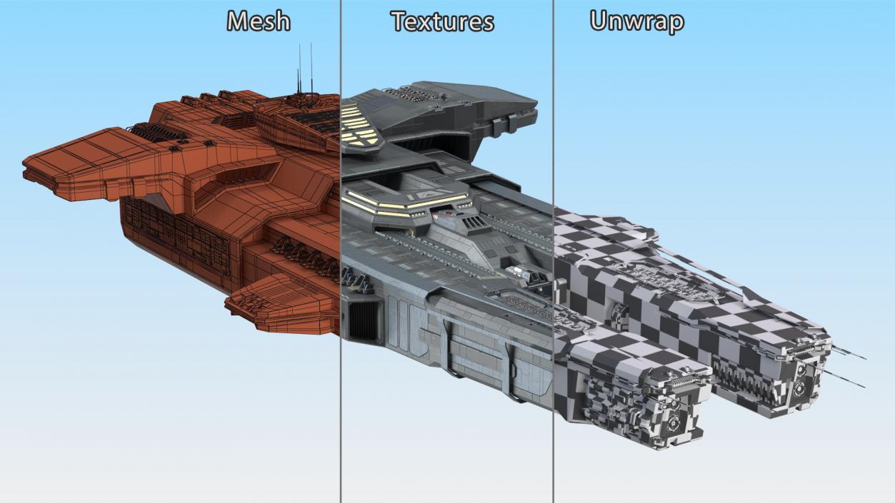 Futuristic Spaceships Collection 2 3D model