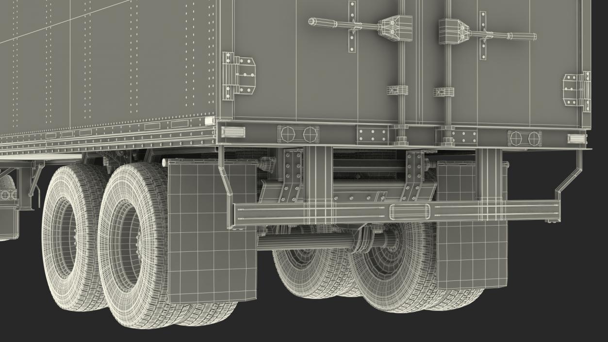 3D Freightliner 122SD with Trailer