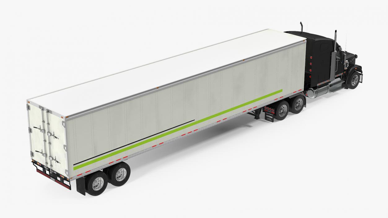 3D Freightliner 122SD with Trailer