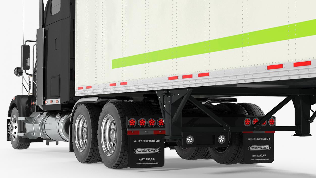 3D Freightliner 122SD with Trailer