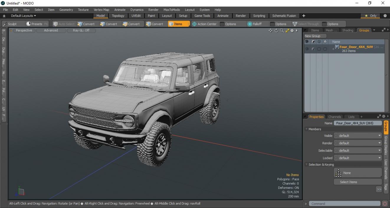 Four Door 4X4 SUV 3D