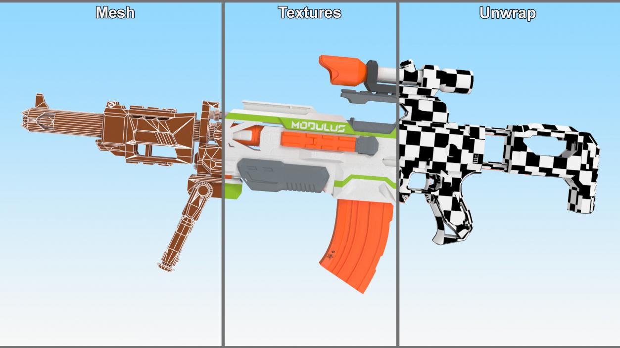 3D Toy Guns Collection 3