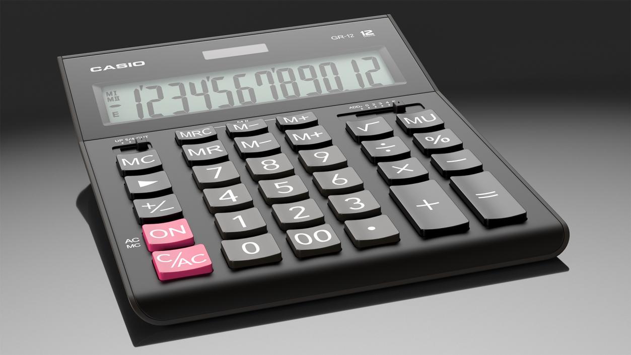 Casio GR-12 Calculator 3D