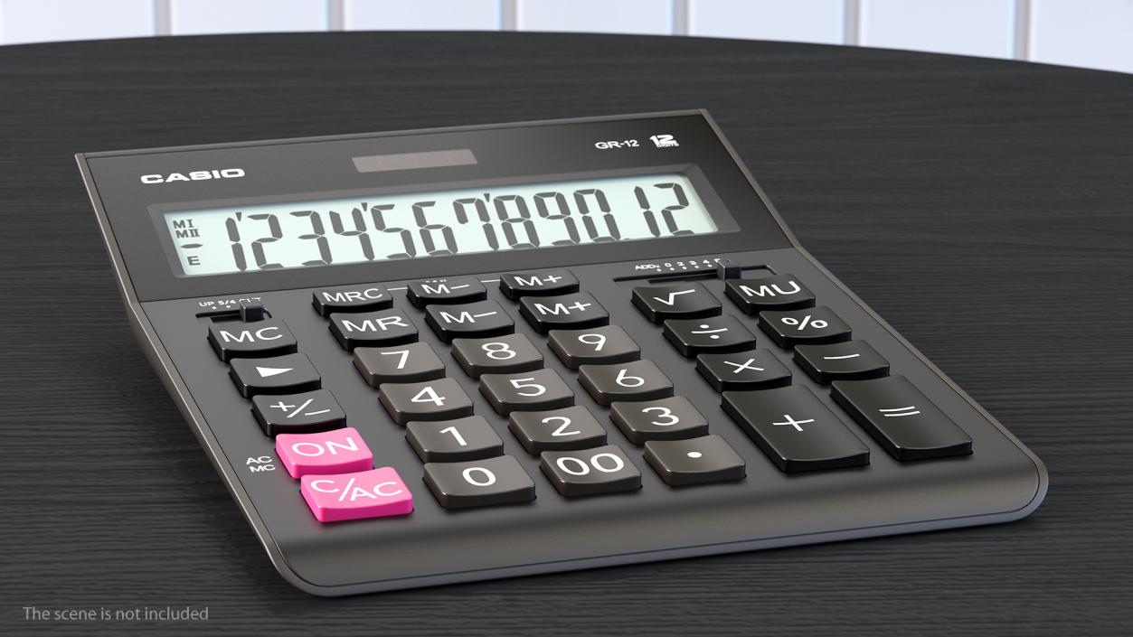 Casio GR-12 Calculator 3D